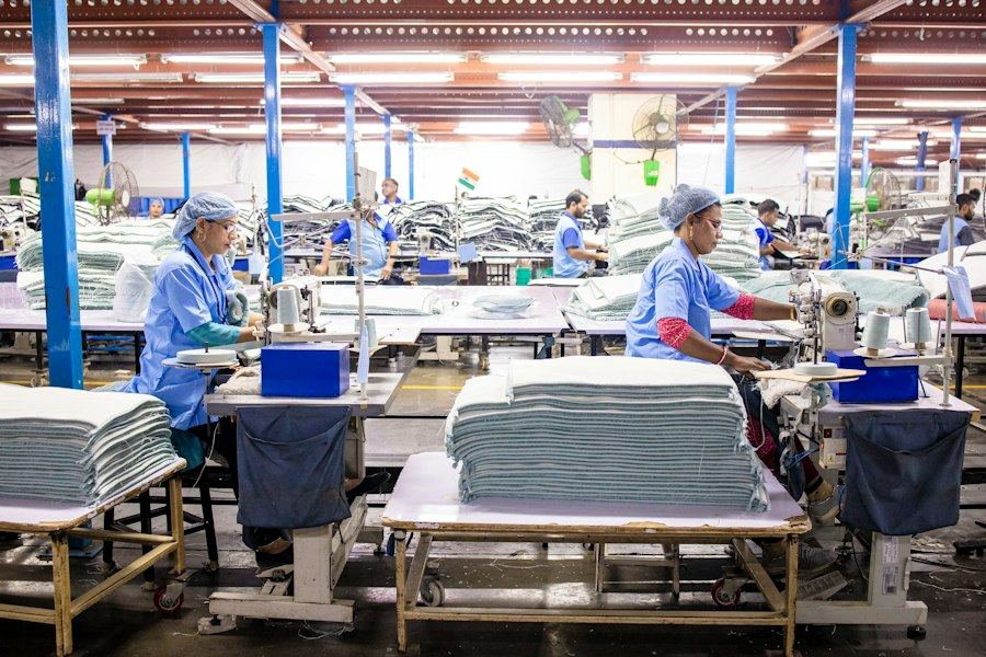 Stitching department at NTF